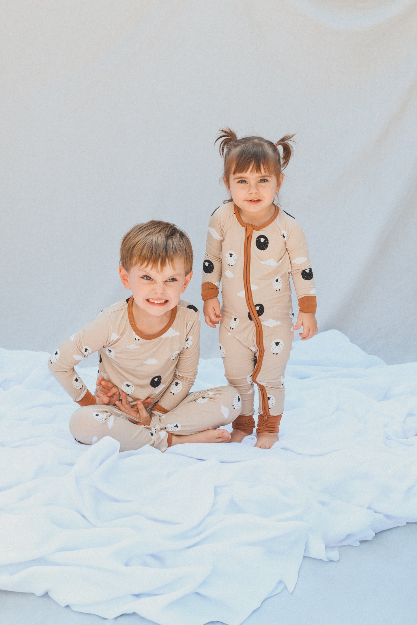 Bamboo Zip Romper | Sheep Dreams