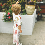 Striped Red Oversized Pants