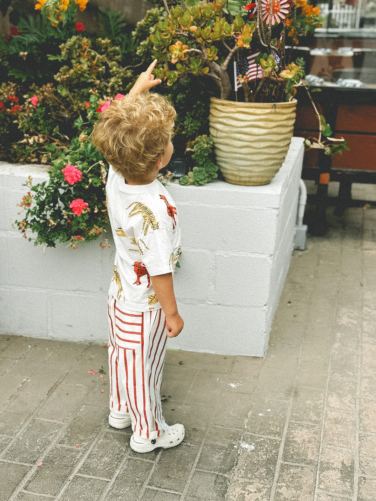 Striped Red Oversized Pants