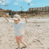 Linen Striped Shorts | Cherry