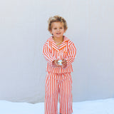 Striped Pajamas | Cherry Red